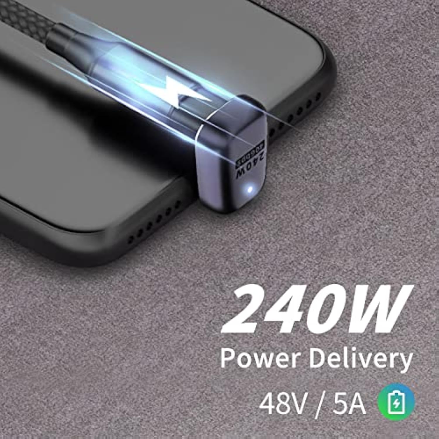180 Degree Usb C Adapter 240W, 2Pack U Shape Usb C Adapter 40Gbps, Usb C 180 D