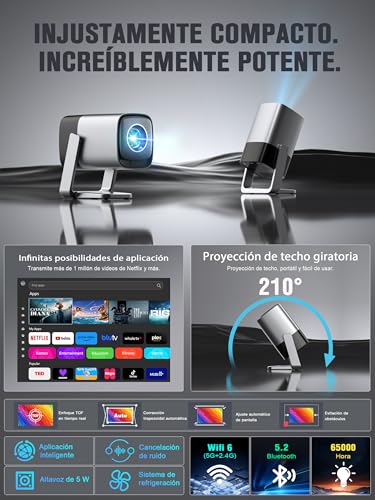 Mini Smart Projector 4K Support
