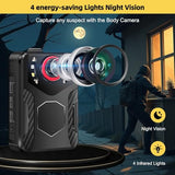 Body Camera with Audio and Video Recording: 1080P FHD Body Cam with Night Vision, 10HR Battery, 2.0" Screen, 128GB Wearable Camera, Bodycam for