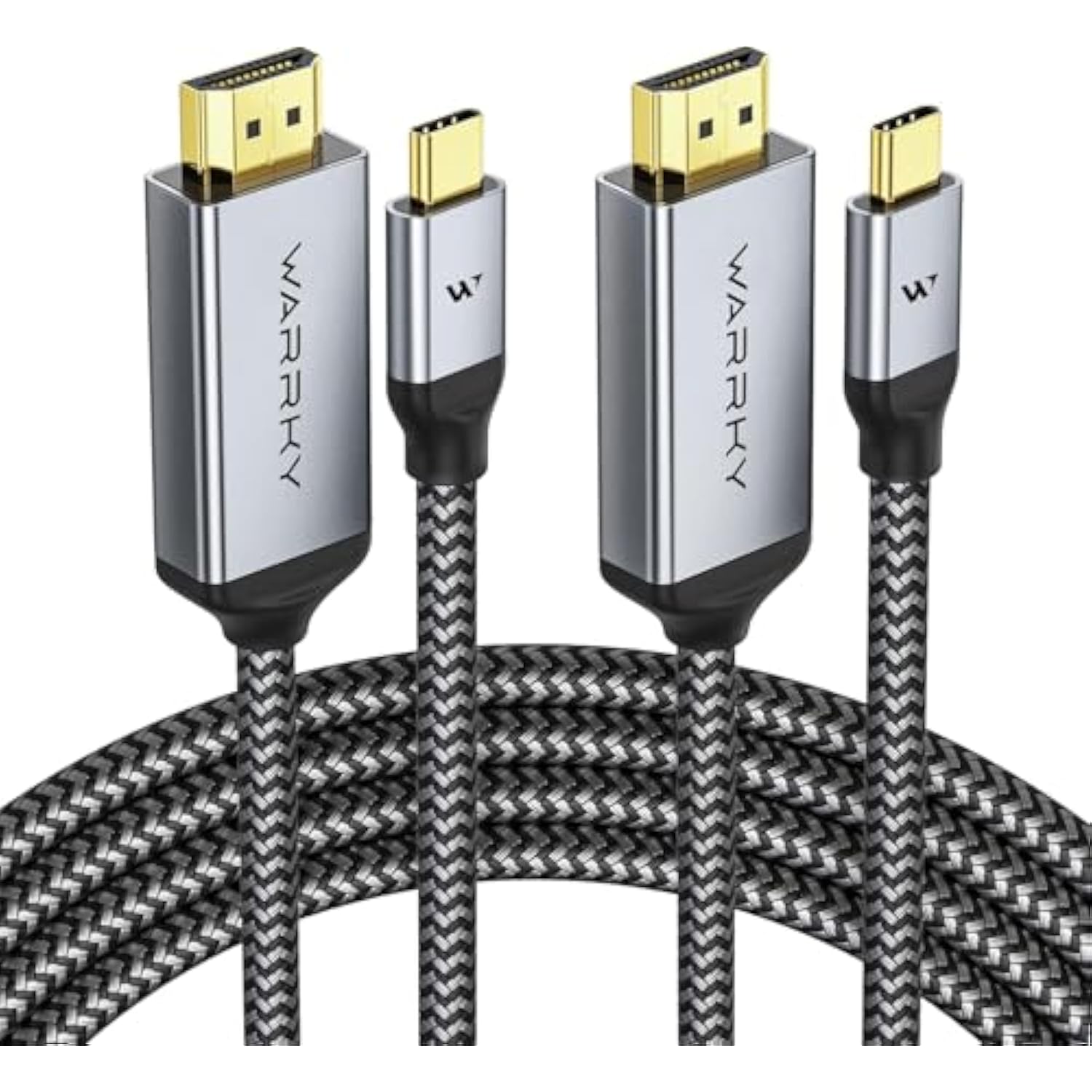 Usb C To Hdmi Cable 4K 6Ft 2Pack [Anti-Interference Gold-Plated Plugs] Aluminu