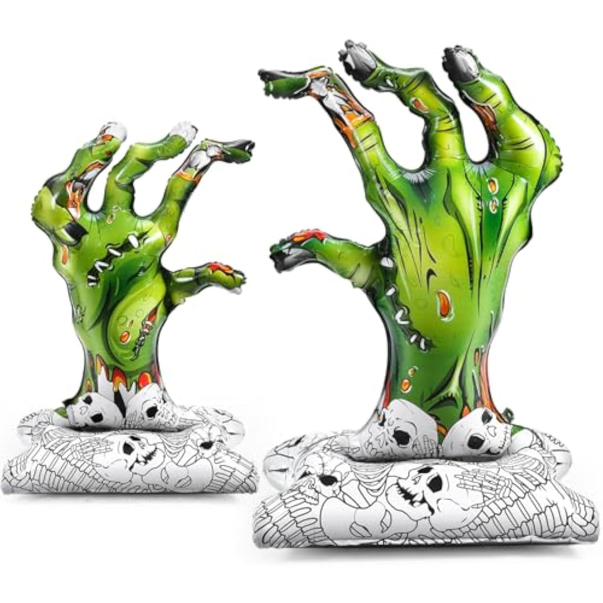 2pcs 4D Zombie Hand Foil Balloons 49 Inch Large Halloween Party Decorations