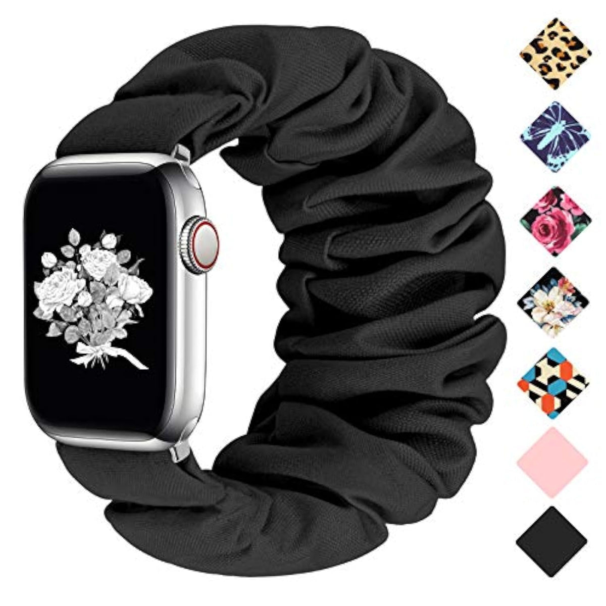 Elastic Scrunchie Watch Band for Apple Watch 38-45mm Series 3-10 Women