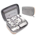 Electronic Organizer, Cable Organizer Bag, Cord Travel Organizer For Cables, Chargers, Phones, Usb Cords, Sd Cards (Gray)
