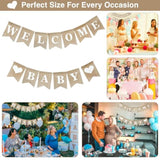 Welcome Baby Sign - Elegant Boy And Girl Announcement Banner - Newborn Birth Sign - Adorable Baby Shower Decor