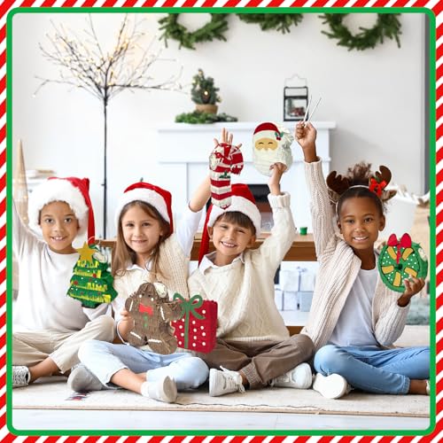 6 Pcs Mini Christmas Piñata Gingerbread Man Snowman Piñata