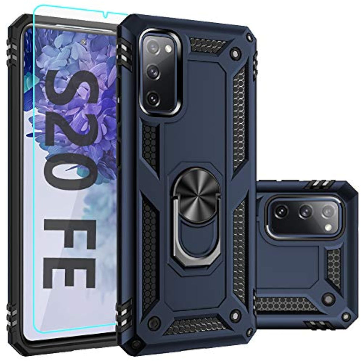 Samsung Galaxy S20 FE Case with Screen Protector, Military-Grade, Blue