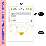 Graduation Wish Cards (30Pcs) Well Wishes Cards For Graduates, High School Or College Graduation Advice Cards, 2023 Grad Celebration Party Games Decorations Supplies, Graduation Decorations - Jy351