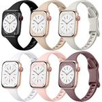Thin Slim Bands Compatible With Apple Watch 40Mm 38Mm 44Mm 45Mm 46Mm 42Mm 41Mm 49Mm Se Iwatch Bands Ultra Series 10 9 8 7 6 5 4 3 2 1 For Women Men,Soft Narrow Sport Strap Wristband