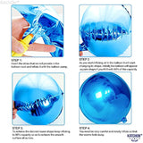 , Large Blue Mylar Balloons - 22 Inch, Pack Of 6 | Royal Blue Metallic Balloons For Party Decorations | Blue Foil Balloon, Under The Sea Party Decorations, Birthday, Baby Shower Decoration