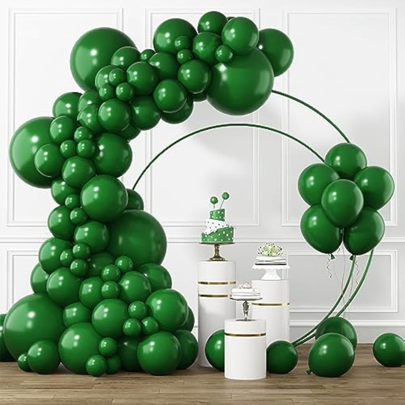 Dark Green Balloons Different Sizes 105Pcs 5/10/12/18 Inch Green Balloon Garland Kit For Wedding Baby Shower Birthday Party Supplies Bridal Shower Decorations
