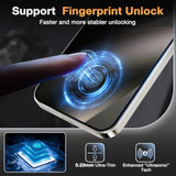 Pixel 9/9 Pro Privacy Screen Protector, 9H Tempered Glass, Fingerprint Unlock