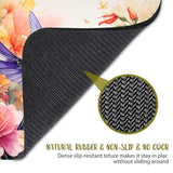 Mouse Pad Watercolor Floral Hummingbird Square Mousepad Desk Mat With Non Slip Rubber Base, Stitched Edge Mouse Mat Desk Pad For Work Game Office, 9.5X8 Inches