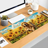 Dog Gaming Mouse Pad Extended Desk Computer Keyboard Laptop Mouse Pads For Gaming Home Office Work, Large Long Desk Mat Mousepad With Non-Slip Rubber Base 31.5×11.8Inch(9)