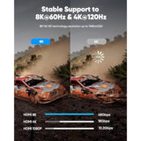 Short 8K Hdmi Cable 1Ft/0.3M 48Gbps, Ultra High Speed Hdmi Braided Cord-4K@120