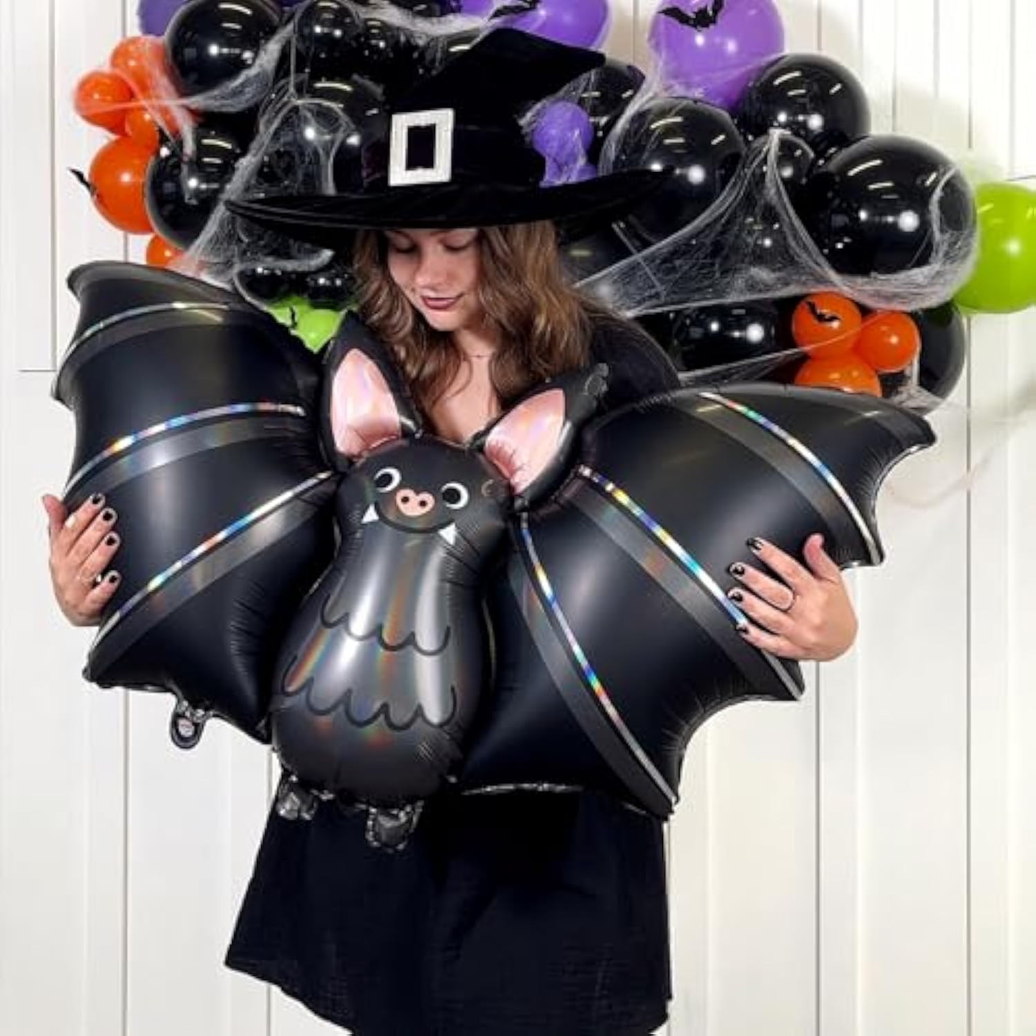 40 Inch Large EEK Bat Foil Balloon Set Halloween Party Decorations Balloon Decor