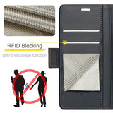 Galaxy S21 Ultra 5G Wallet Case with [RFID Blocking] Card Holder Magnetic Kickstand,Soft Leather Flip Protective Case Wallet for
