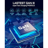 100W Gan Wall Charger, 4-Ports Pd 100W Max Fast Usb C Charging Adapter, Foldable Compact Charger Block Compatible With Macbook Pro Air, Ipad Pro, Iphone 14,Galaxy S9 And More