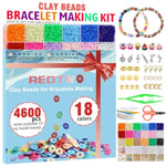 5100 Clay Beads Bracelet Making Kit, Flat Preppy Beads For Friendship Jewelry Making,Polymer Heishi Beads With Charms Gifts For Teen Girls Crafts For Girls Ages 8-12