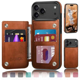 Designed For Iphone 17 Pro Max Case Wallet With Card Holder, [Magnetic Clasp Cover] [Rfid Blocking Leather Protection] Shockproof Women Men Cases 6.9 Inch For Apple 17 Promax Light Brown