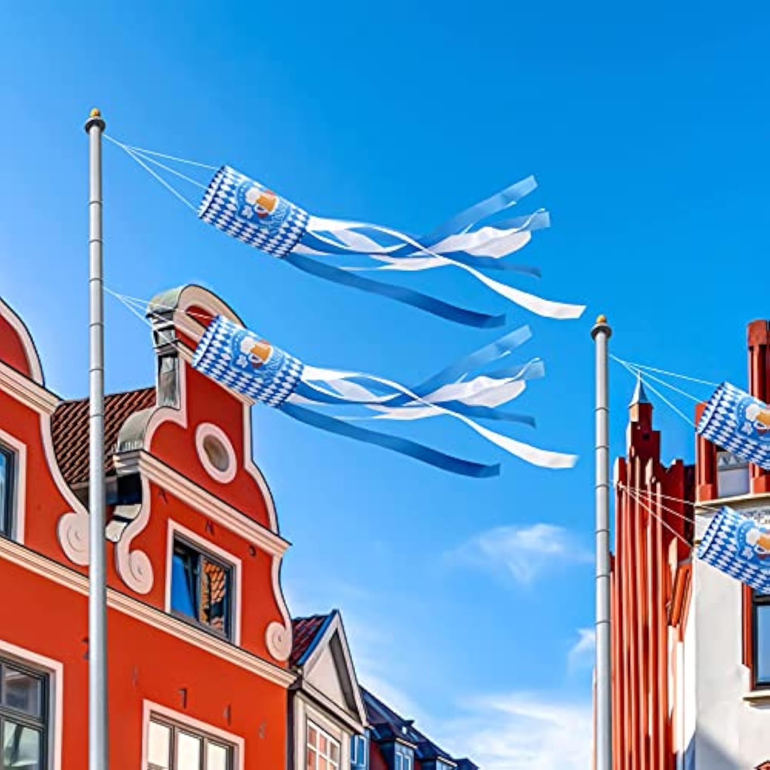 Oktoberfest Flag Windsocks, Beer Festival Yard Decoration, Bavarian Style Bunting Oktoberfest Party Banner Photo Backdrop Party Decoration Supplies