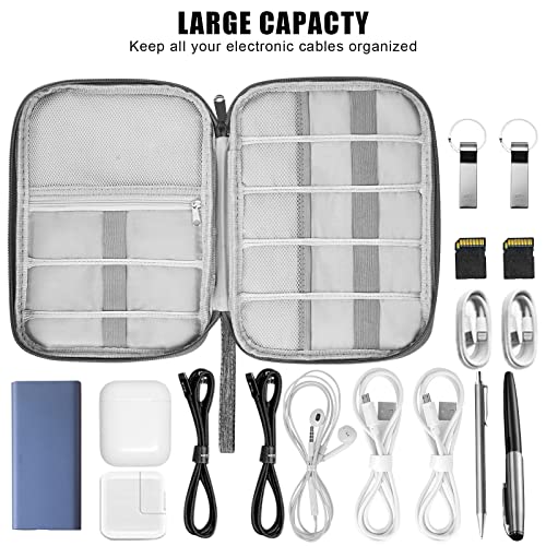 Electronic Organizer Travel Universal Cable Organizer Electronics Accessories Bag For Cable, Charger, Phone, Usb, Sd Card,1Pack
