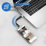 Short Usb C Cable [5.5 Inch], Usb A To Usb C Short Cable, 10Gbps Data Transfer, 3.0 Qc Fast Charging, Compatible With Samsung Galaxy S23 S22 Iphone 15 Pro/15Promax/15/15Plus Macbook Air/Pro