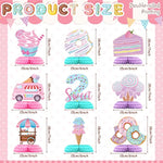 Hotop 9 Pcs Donut Two Sweet Birthday Party Decorations Table Honeycomb Centerpieces Table Topper Doughnut Birthday Sign Decor Girls Theme Party Supplies for Baby Shower