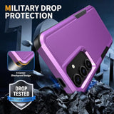 For Samsung Galaxy S25 Case With Hd Screen Protector, Military-Grade Shockproof & Dual-Layer Protection, Anti-Slip Grip Design Phone Case, Purple
