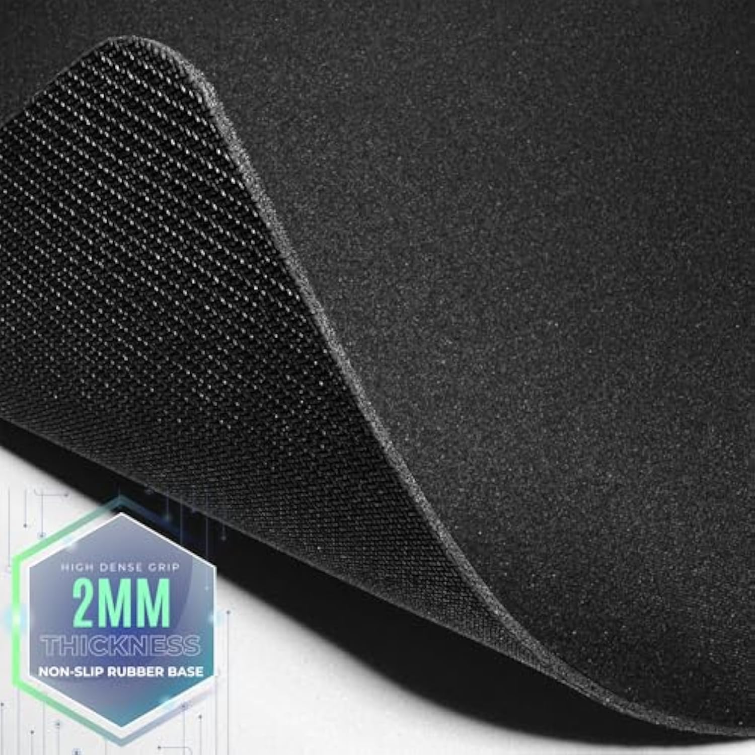 3-Pack Mouse Pads, Non-Slip Rubber Base, Waterproof Smooth Surface For Office, Home & Gaming, 10.3 X 8.4 Inches, Black
