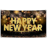 XL Happy New Year 2026 Banner 72x44 Inch Party Backdrop