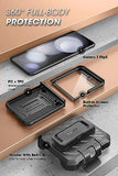 for  Galaxy Z Flip 5 Case with Stand & Belt-Clip (Unicorn Beetle Pro), [Hinge Protection] [Front Screen Protector] Dual Layer Rugged
