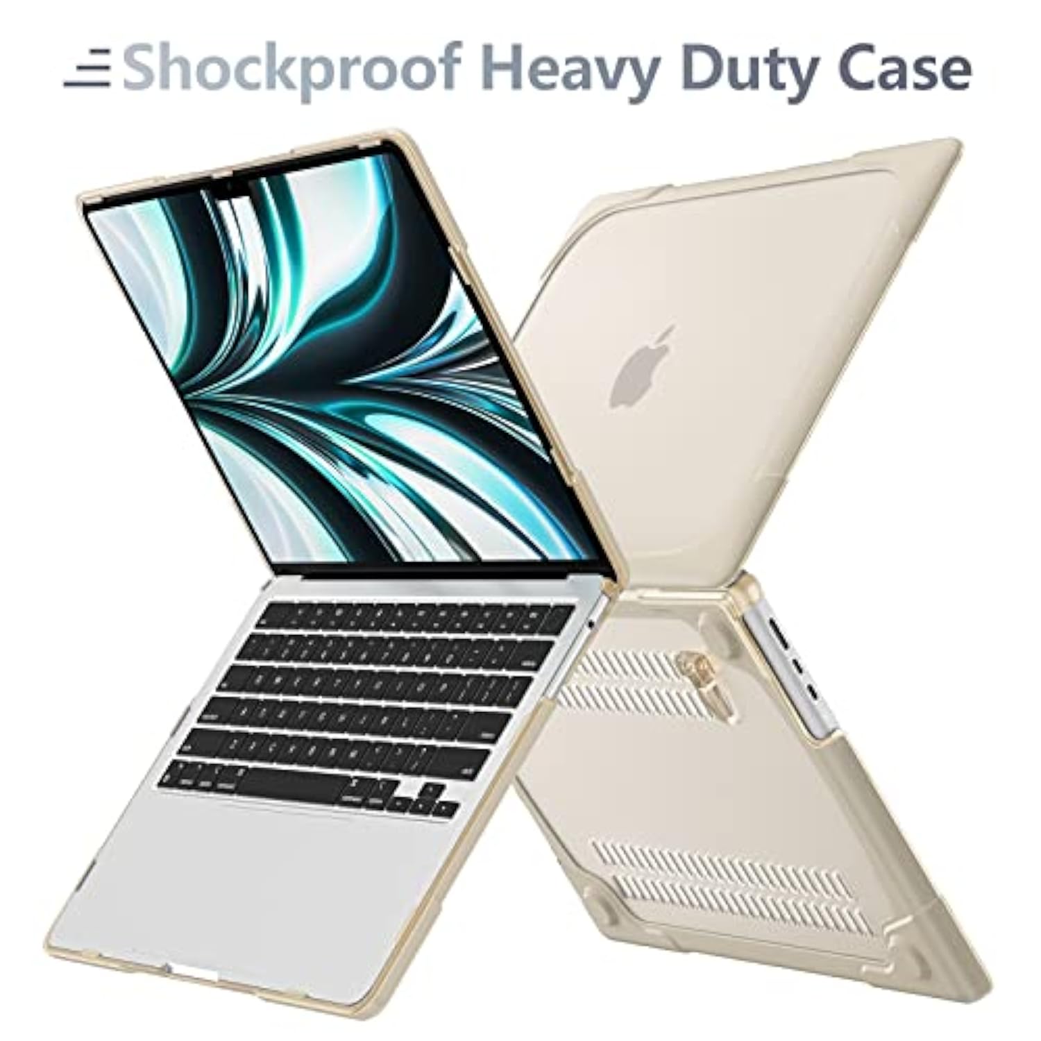 For New Macbook Air 15 Inch Case 2025 M4 2024 A3114 (M3) A2941 (M2) 2023,Heavy Duty Shockproof Protective Hard Shell With Fold Kickstand & Keyboard Cover For Enhanced Durability, Khaki