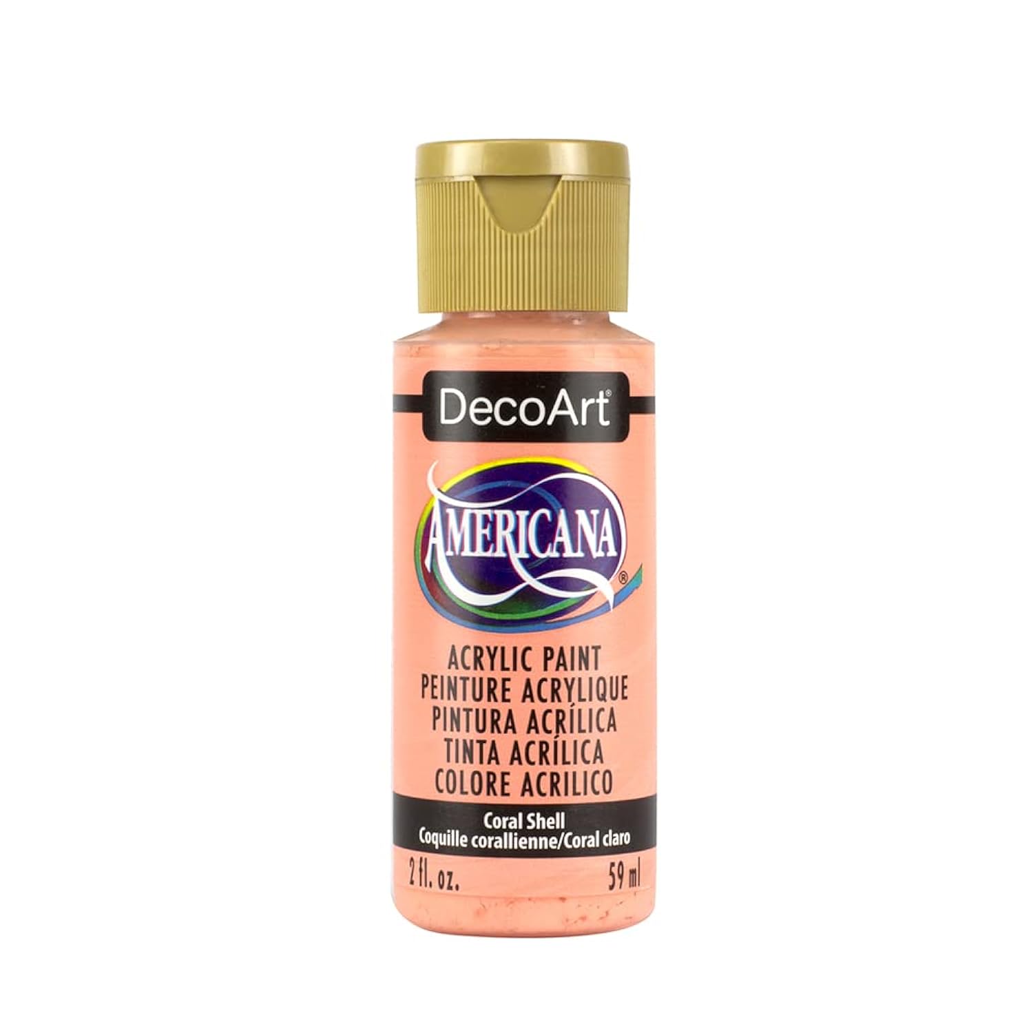 DecoArt Americana Acrylic Paint, 2-Ounce, Coral Shell