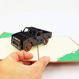 Black Truck Pop Up Birthday Card, Thank You Card, Love Card, Graduation Card, Anniversary Card, Just Because, Romantic Cards For Man, Woman, Lady (Black Truck Pop Up Card)