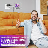For Samsung Usb-C Super Fast Charging Wall Charger - 25W Pd Charger Adapter With Type-C Cable(5Ft) For Samsung Galaxy S25 S24 S23 S22 Ultra Plus S20 Note10
