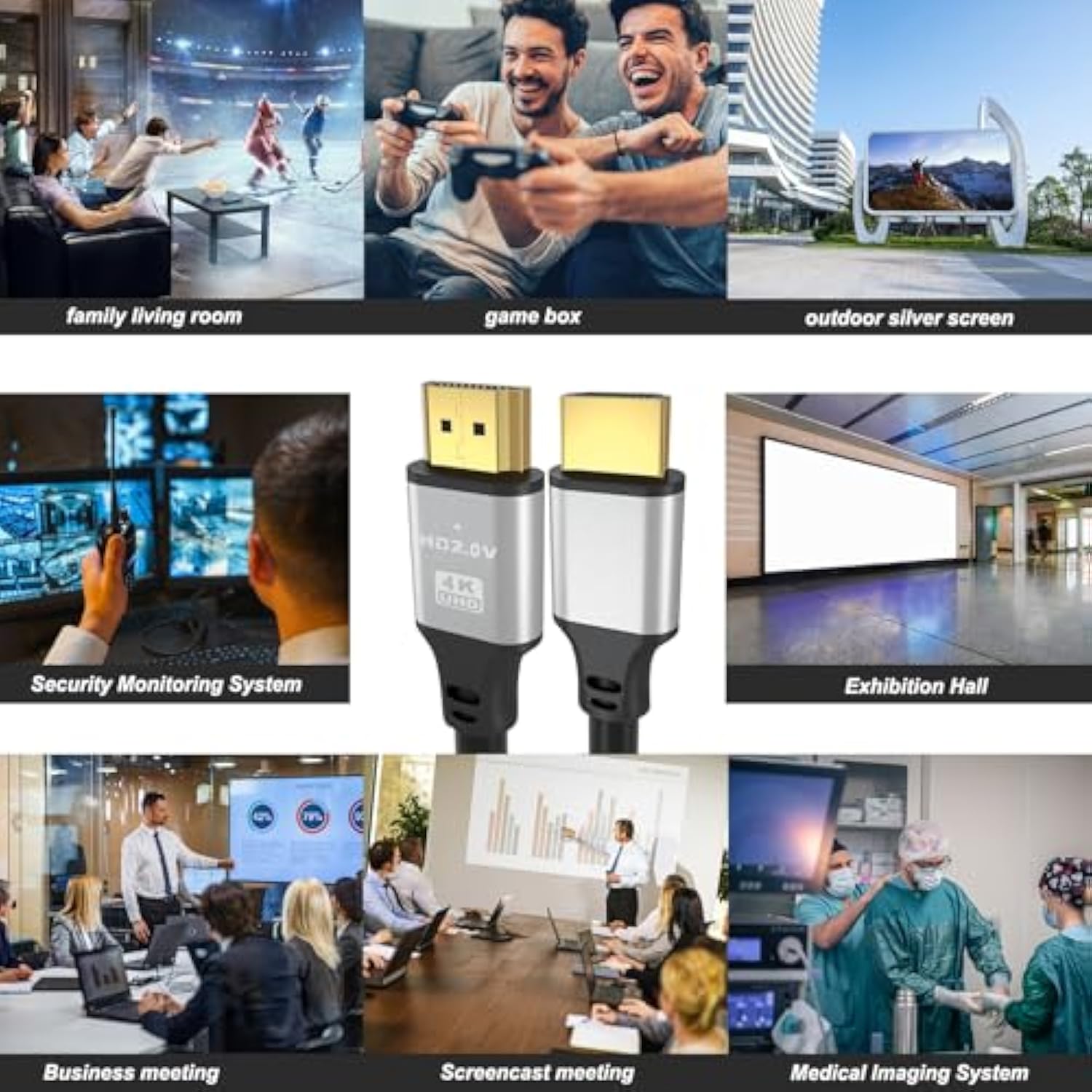 Hdmi Cable 40Ft, 4K@60Hz, 18Gbps High Speed Hdmi 2.0 Cord, Ultra Hd,Ethernet A