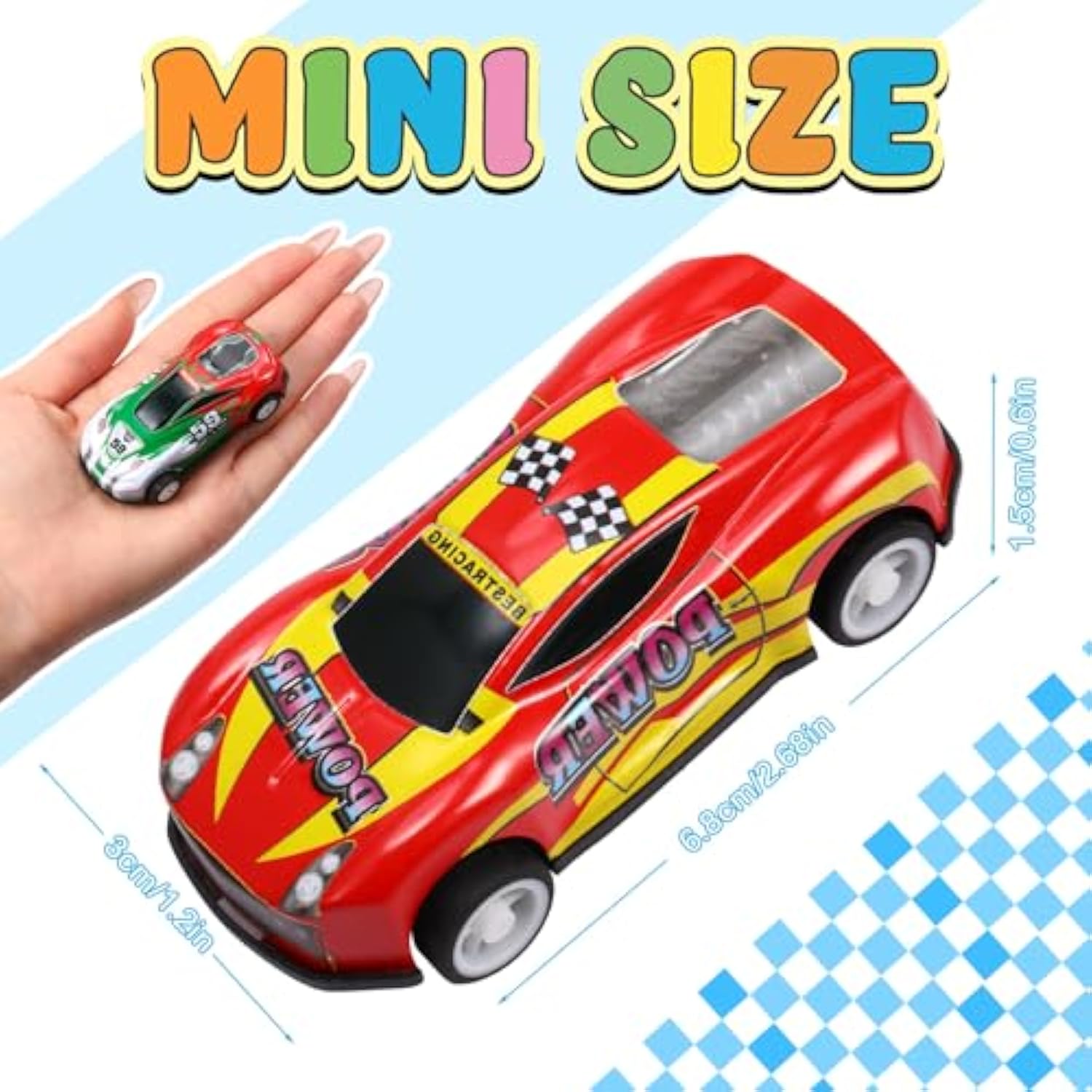 60Pcs Pull Back Toy Cars, Mini Die Cast Race Cars Vehicles Bulk, Party Favors Car Toys, Treasure Box Toys Goodie Bag Stuffers, Christmas Birthday Party Gift For Kids Girls Boys(Style A)