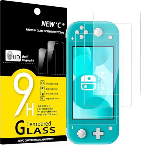 3 Pack Designed for Nintendo Switch lite Screen Protector Tempered Glass, Case Friendly Scratch Resistant,Bubble-Free, Ultra Resistant