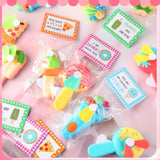 24 Pack Mini Portable Fans With Cards Gifts Cute Animal Fruit Ice Cream Handheld Press Cooling Fans For Summer Birthday Party End Of The Year Pool Outdoor Activity Prize Exchange(Ice Cream)