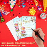 Floral Tea Party Birthday Invitation, Let'S Par-Tea Garden Tea Cup Time Fill-In Invites For Teens Boys & Girls, 20 Invitations With Envelopes(4" X 6")?Kids Party Favors Decorations And Supplies-17