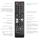 Replacement For Samsung Tv Remote, 2-Pack Universal Remote Control For Samsung Tv, Control Remote For Samsung Smart Tv, Led, Lcd, Hdtv, 3D, Series Tv