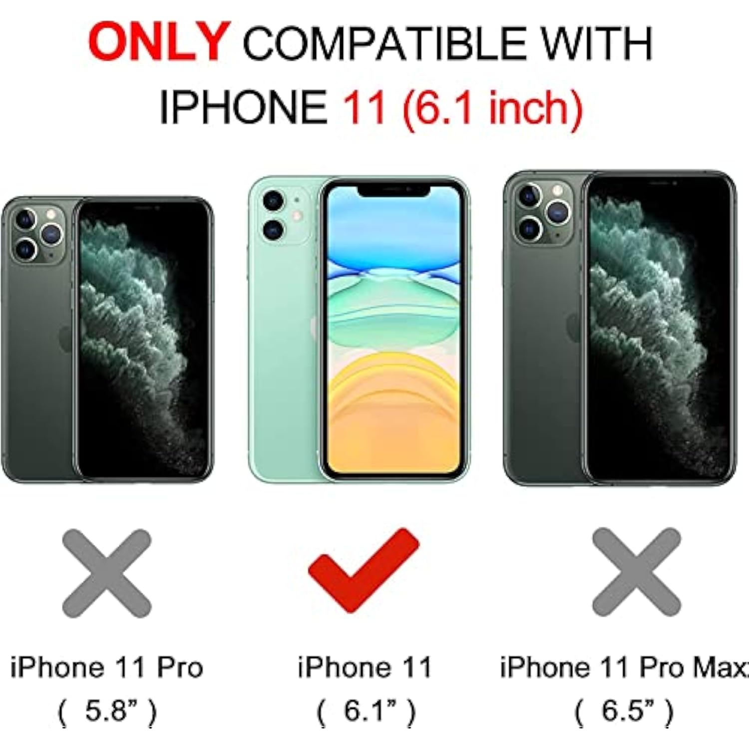 iPhone 11 Case 6.1in Slim Shockproof Anti-Fingerprint Anti-Scratch Pine Green