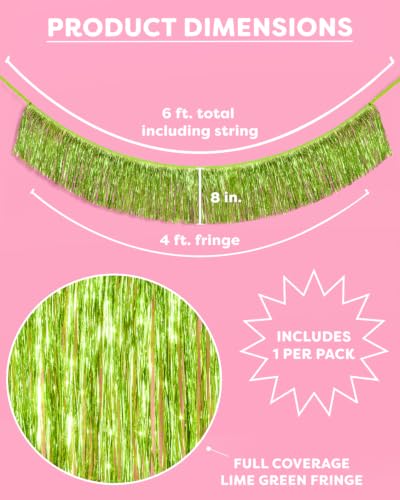 Lime Green Fringe Banner - 6ft. | Margarita Bachelorette Gift