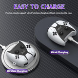 AirPods 4 Case Cover with Cleaner Kit, 3D Game Controller Design Silicone Protective Case for AirPods 4th Generation 2024 (White/Black)