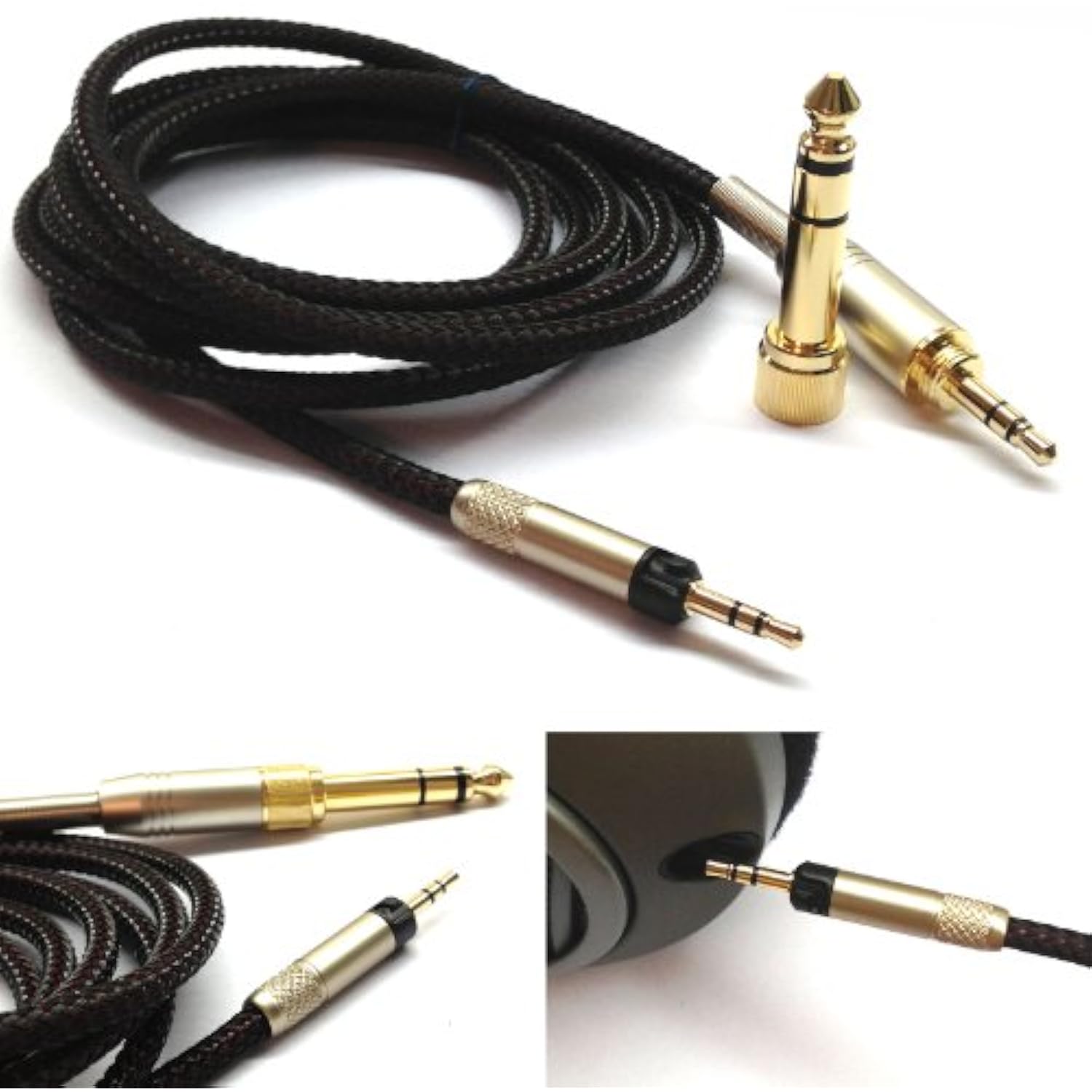 Replacement Upgrade Cable For Audio Technica Ath-M50X, Ath-M40X, Ath-M70X Headphones 1.2Meters/4Feet