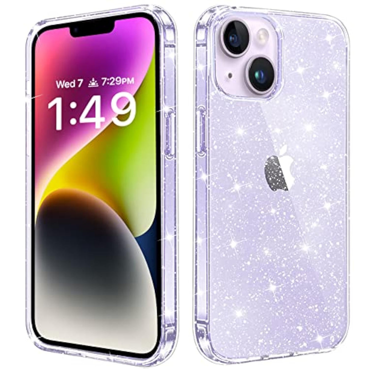 Compatible With Iphone 14 Case, Bling Sparkle Soft Tpu Anti-Scratch Shockproof Protective Phone Bumper, Women Girls Cute Slim Sparkly Phone Case For Iphone 14, Clear Glitter
