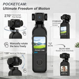 Body Camera with Audio & Video Recording Vlogging Camera Handheld POV Cameras with 270° Rotating Lens 1080P Pocket Body Cam with External Charging