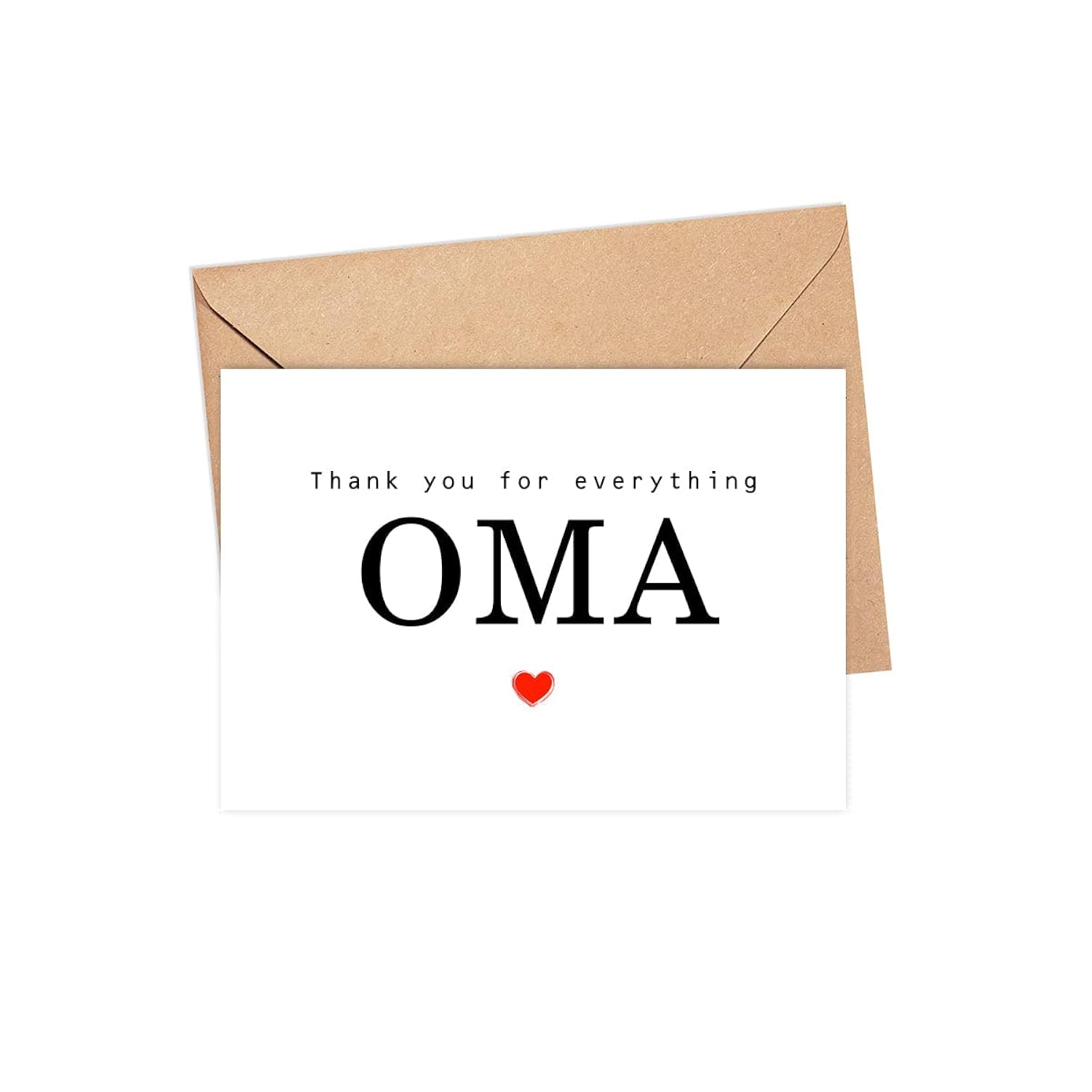 Thank You For Everything Oma Card - Thank You Card - Oma Card - Mother'S Day Card - Card For Her - Greeting Card For Birthday- Anniversary - Note Card - Thank You For Everything Card