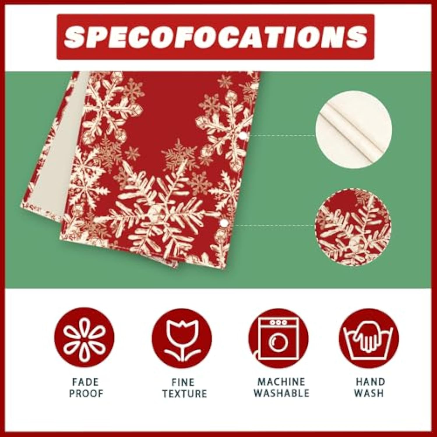 Red Snowflakes Winter Christmas Xmas Table Runner Table Decoration For Home Kitchen Dining Holiday Decor 13X72 Inch