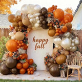 Burnt Orange Brown Balloon Arch Kit Tan White Dark Brown for Boho Birthday Baby Shower